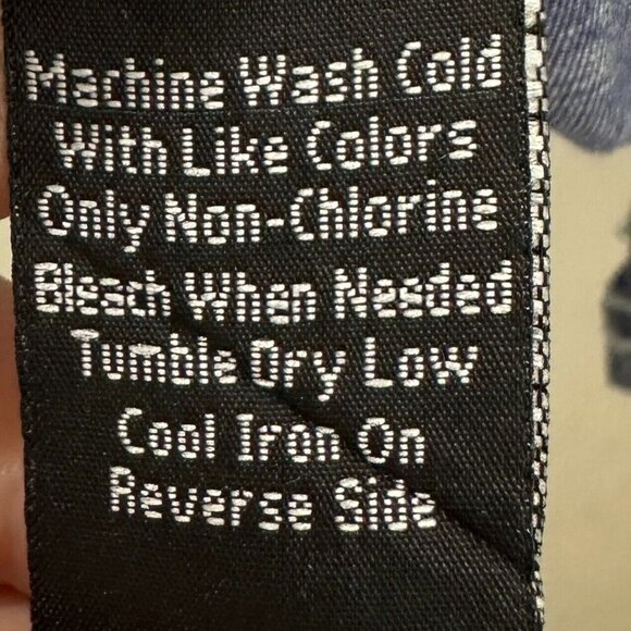 2/$30 Drill Mens Slim Fit Button Down Denim Shirt Size XL Blue Casual Skater - Picture 13 of 13